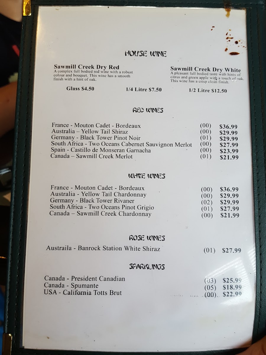 Menu Cunard Restaurant-2