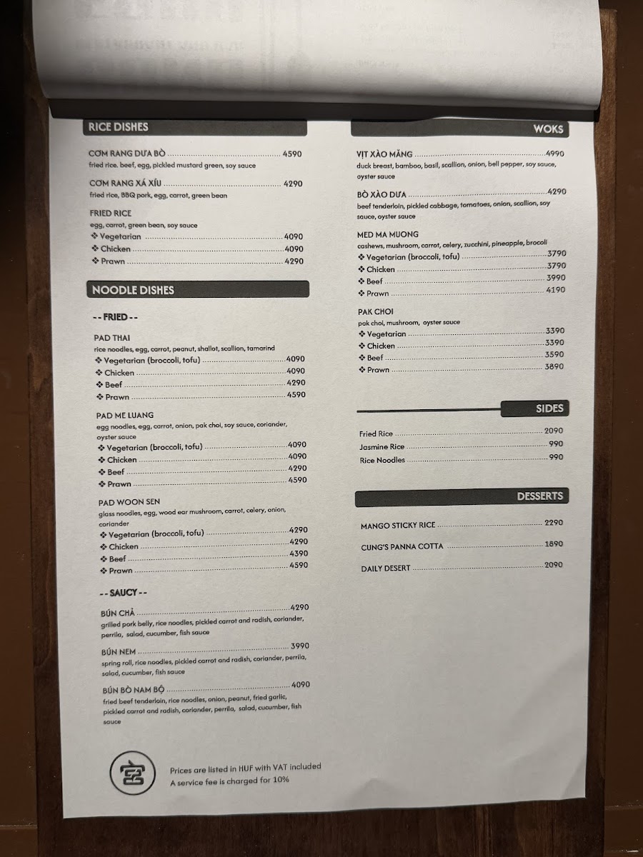Menu Cung Restaurant And Bar-1