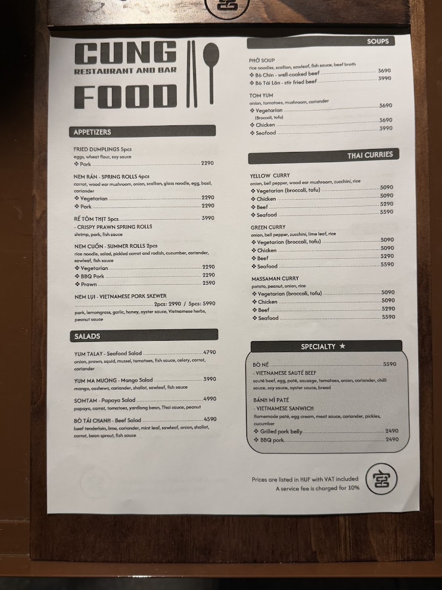Menu Cung Restaurant And Bar-2