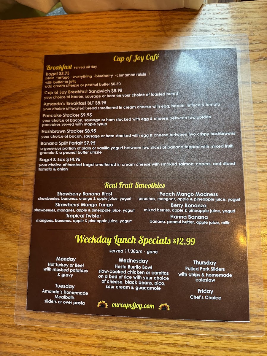 Menu Cup Of Joy Cafe-2