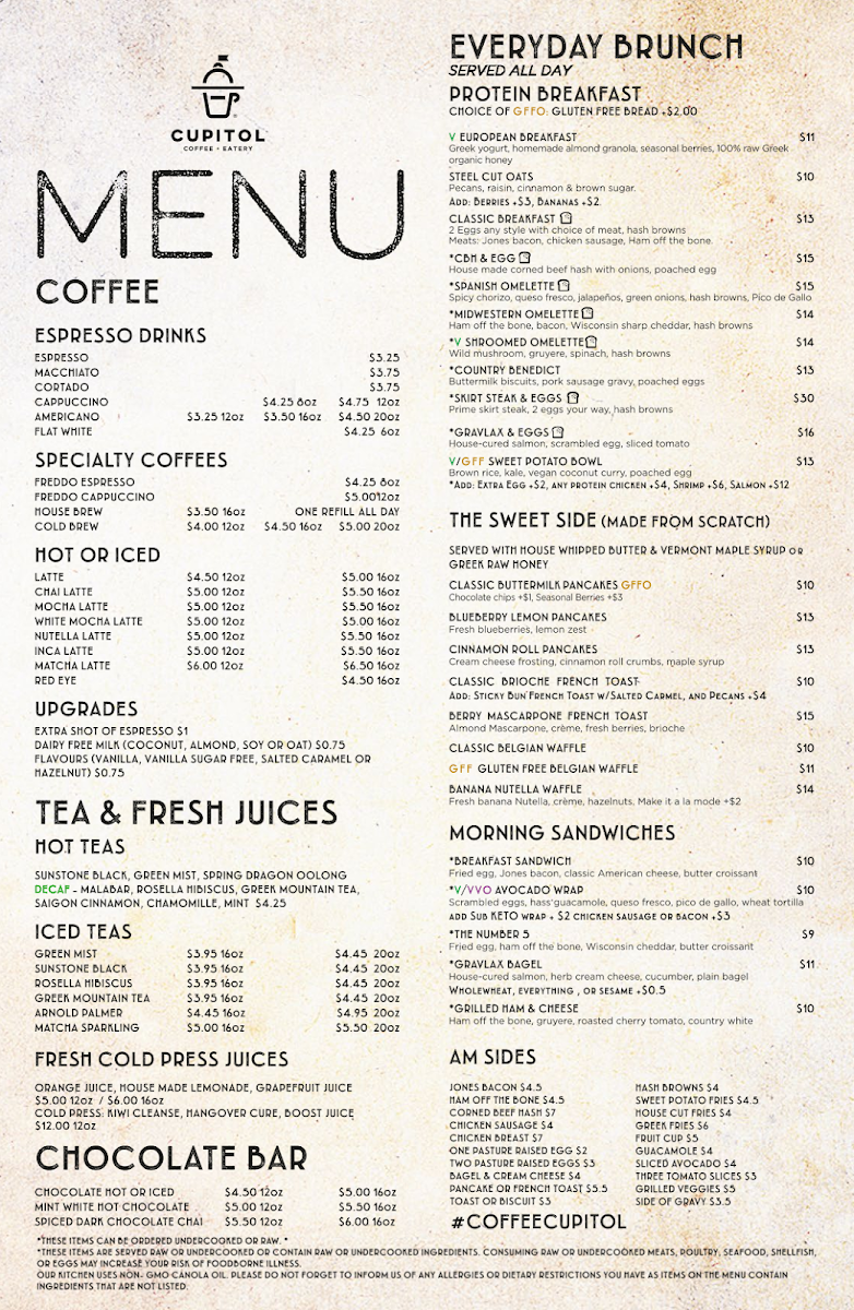Menu Cupitol Coffee & Eatery (Evanston)-1