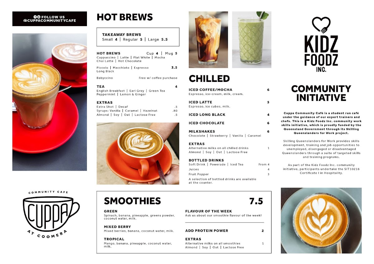 Menu Cuppa At Coomera Community Cafe-2