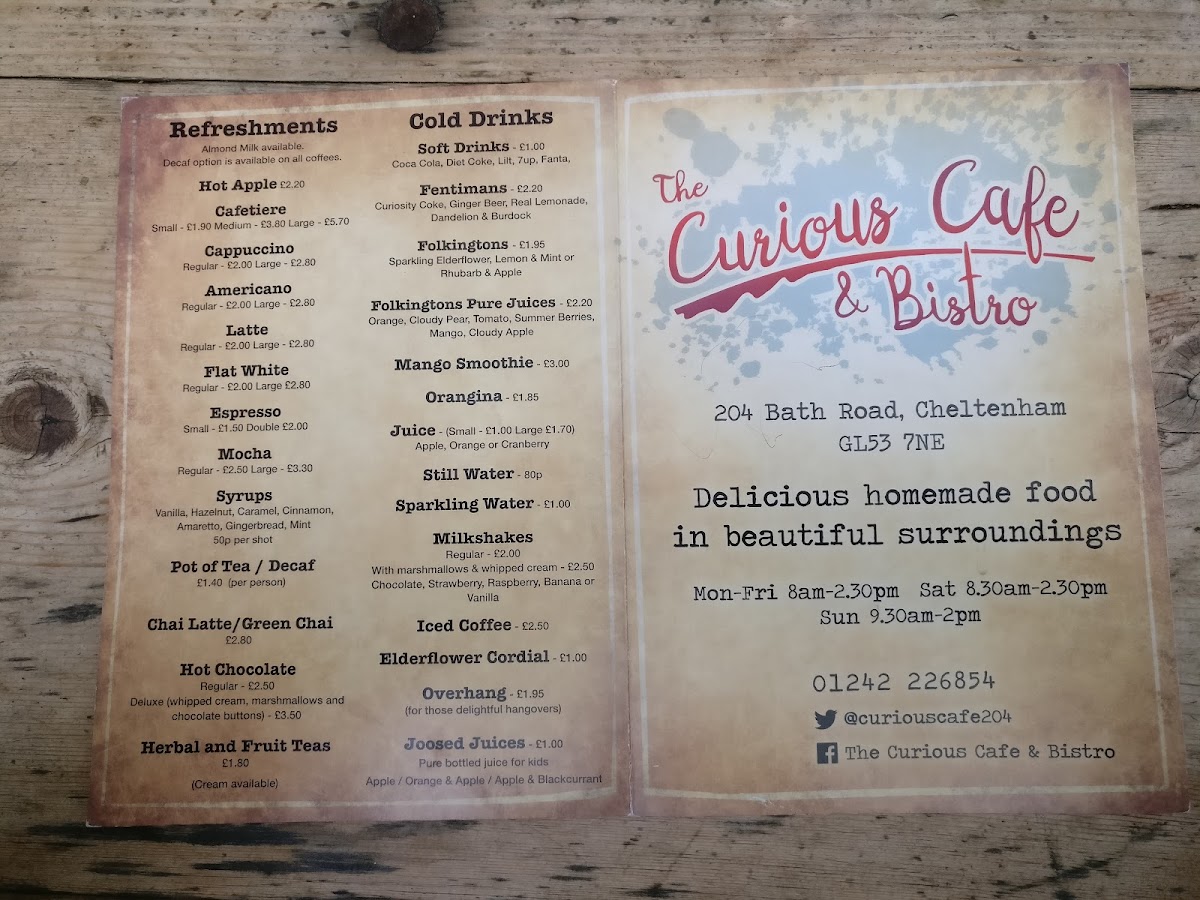 Menu Curious Cafe & Bistro-9