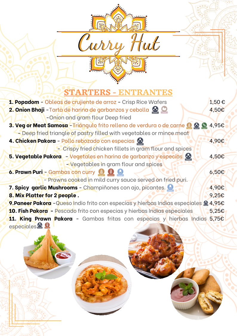 Menu Curry Hut - Authentic Indian Restaurant & Takeaway --1