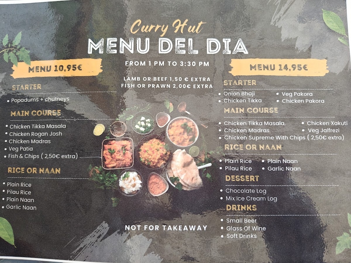 Menu Curry Hut - Authentic Indian Restaurant & Takeaway --10