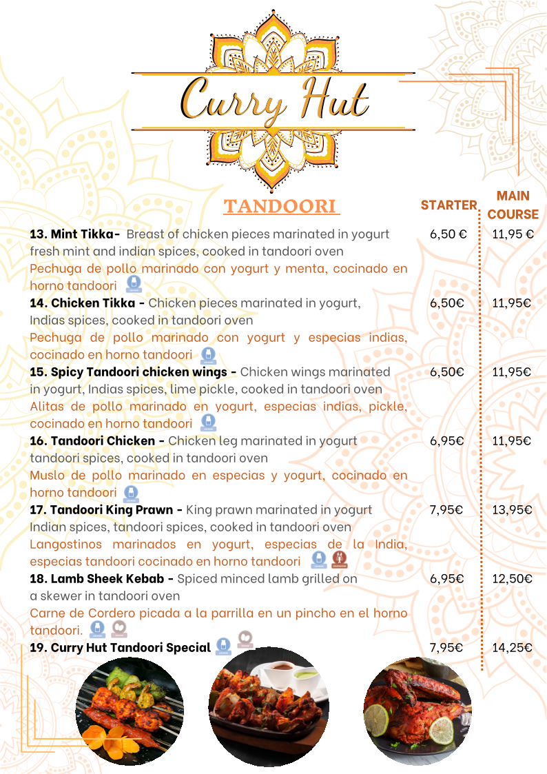 Menu Curry Hut - Authentic Indian Restaurant & Takeaway --2