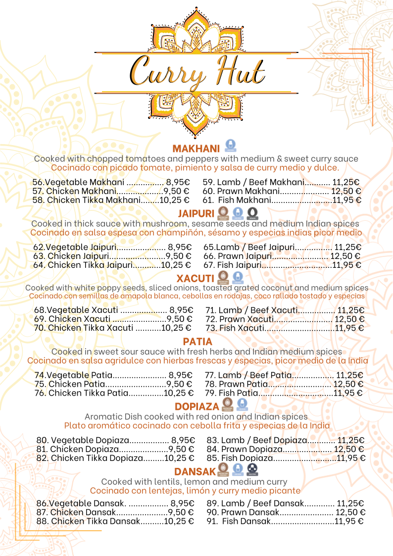 Menu Curry Hut - Authentic Indian Restaurant & Takeaway --5