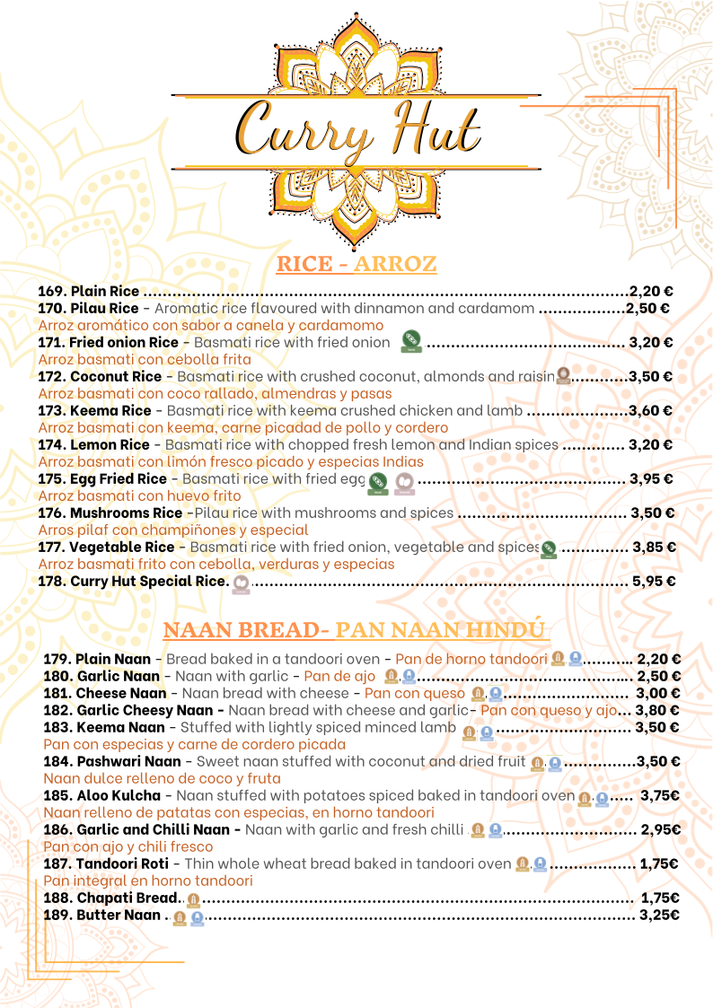 Menu Curry Hut - Authentic Indian Restaurant & Takeaway --7