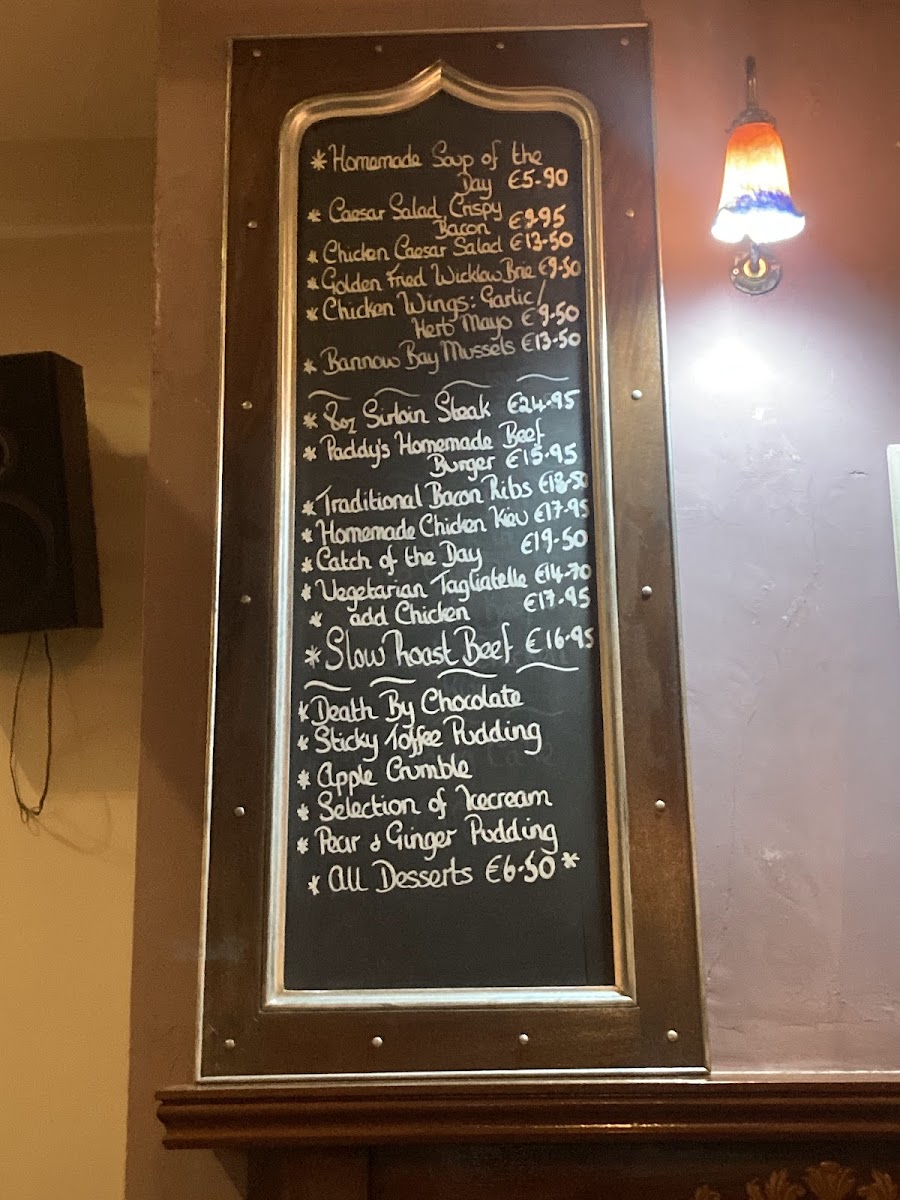 Menu Cushens Pub And Restaurant-2