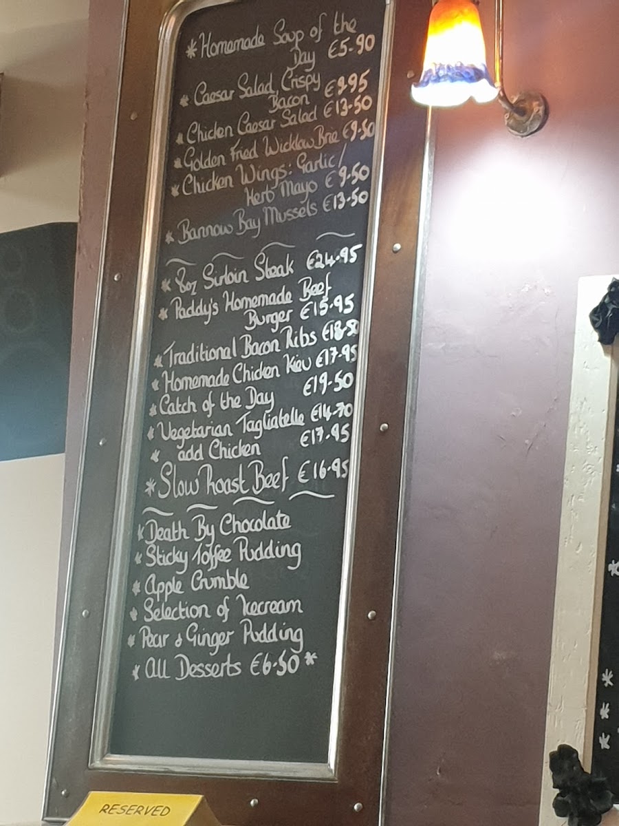 Menu Cushens Pub And Restaurant-8