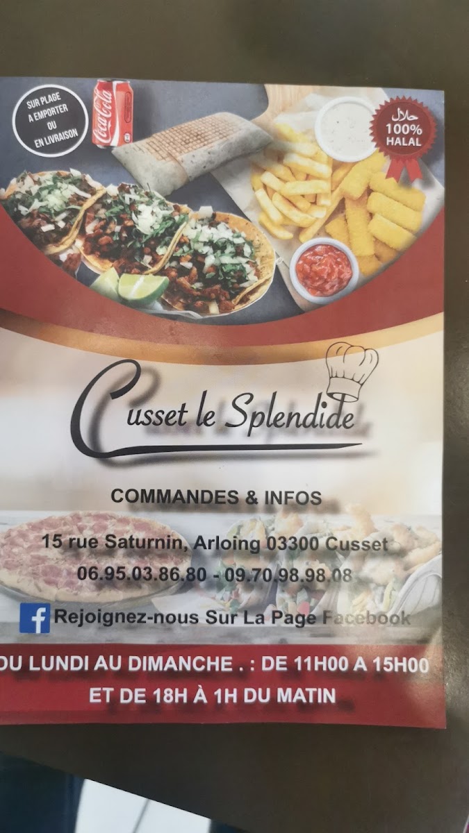 Menu Cusset Le Splendide-3