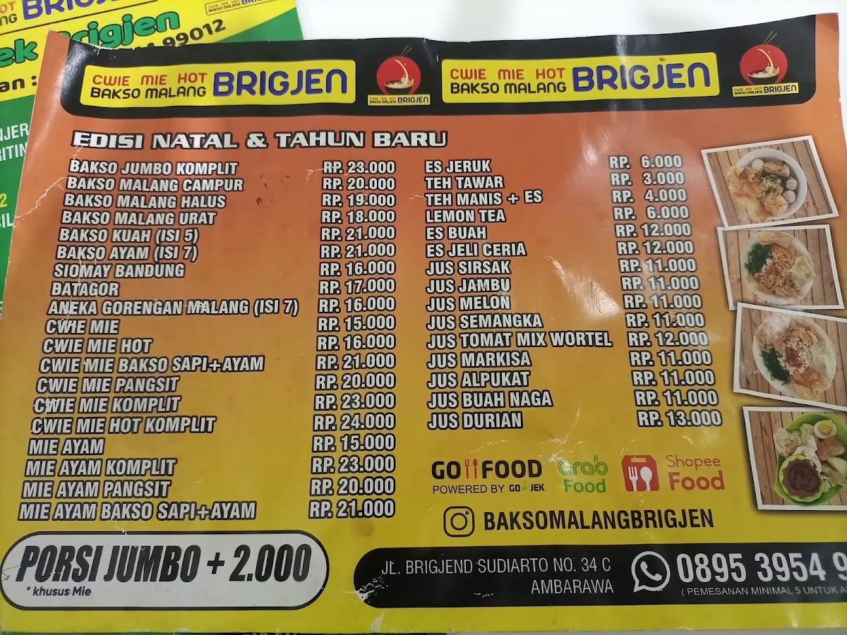 Menu Cwie Mie Hot Dan Bakso Malang Brigjen (Bakso Ibu Ninie)-3