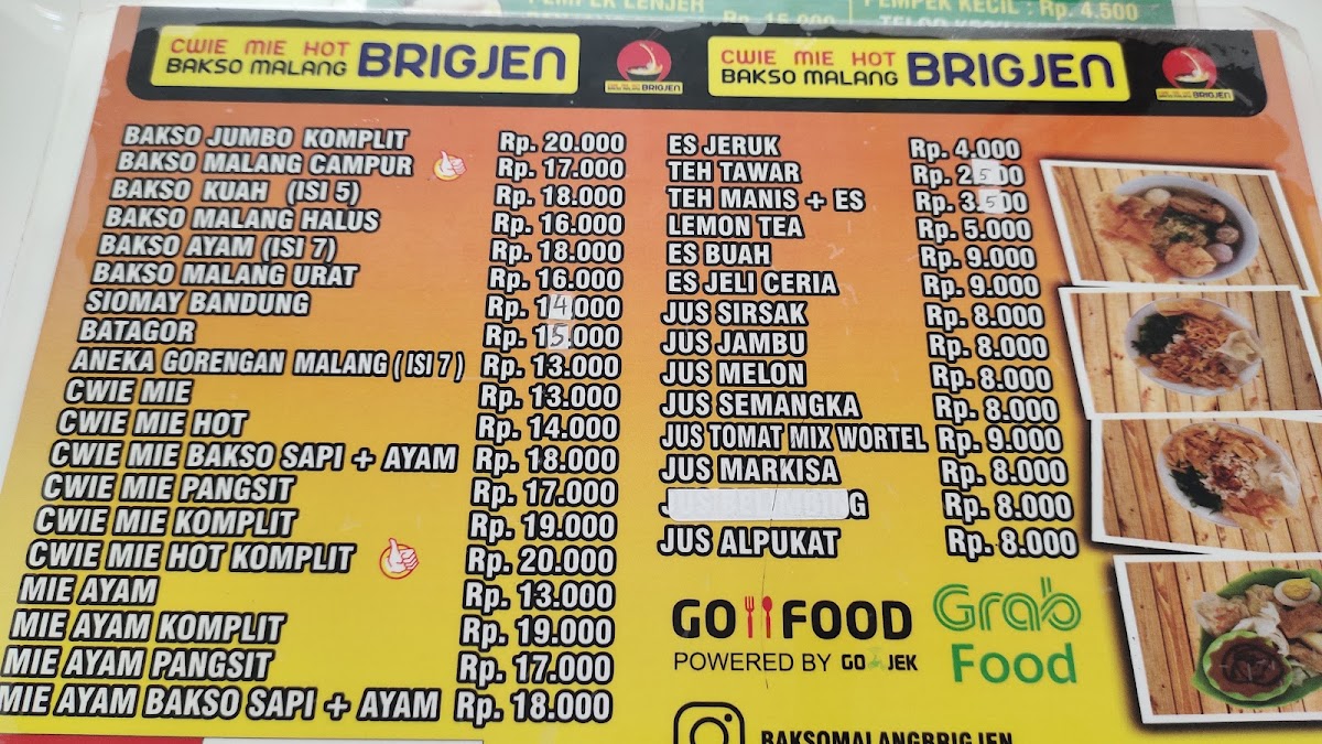 Menu Cwie Mie Hot Dan Bakso Malang Brigjen (Bakso Ibu Ninie)-7