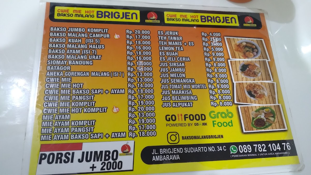 Menu Cwie Mie Hot Dan Bakso Malang Brigjen (Bakso Ibu Ninie)-9