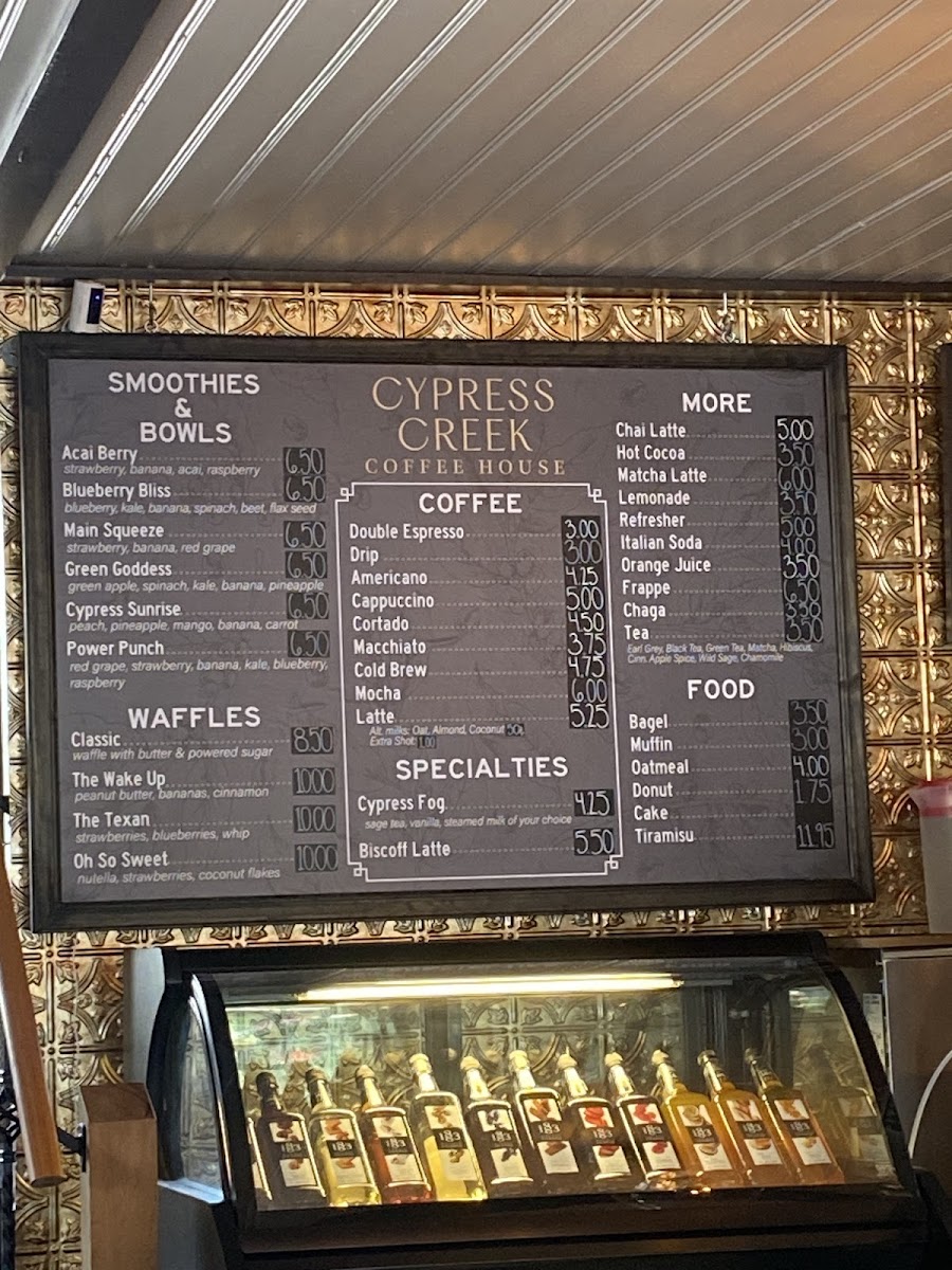Menu Cypress Creek Coffee House-1