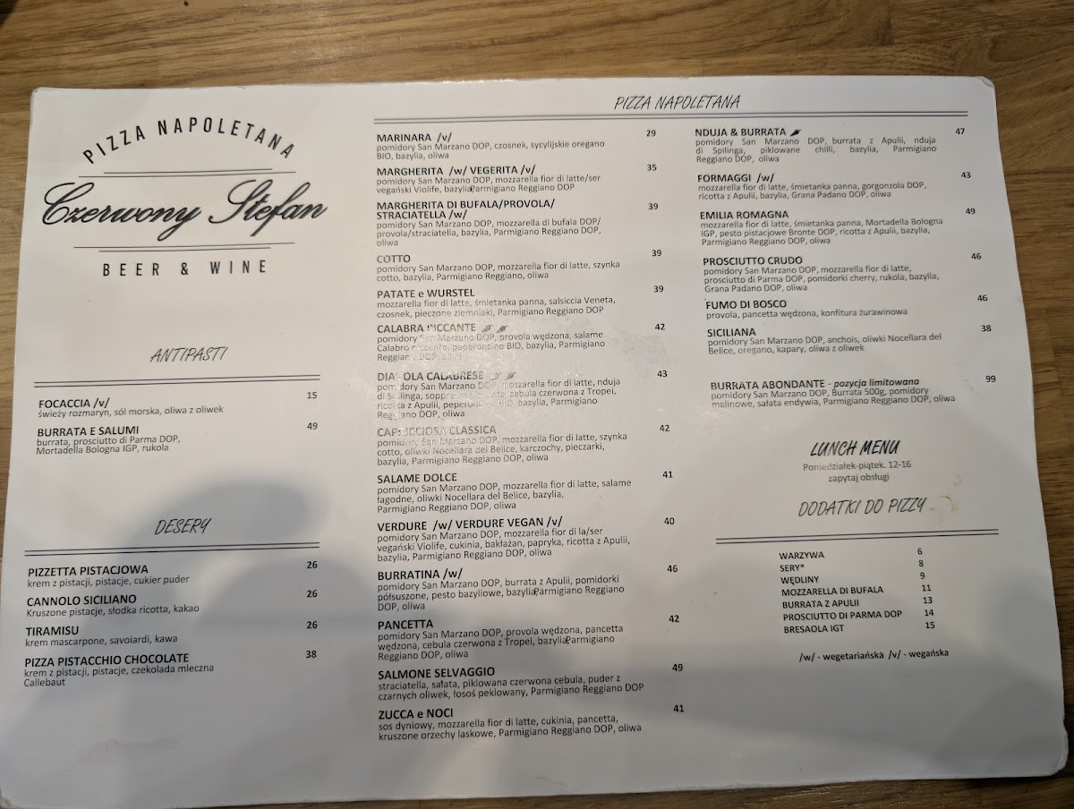Menu Czerwony Stefan-4