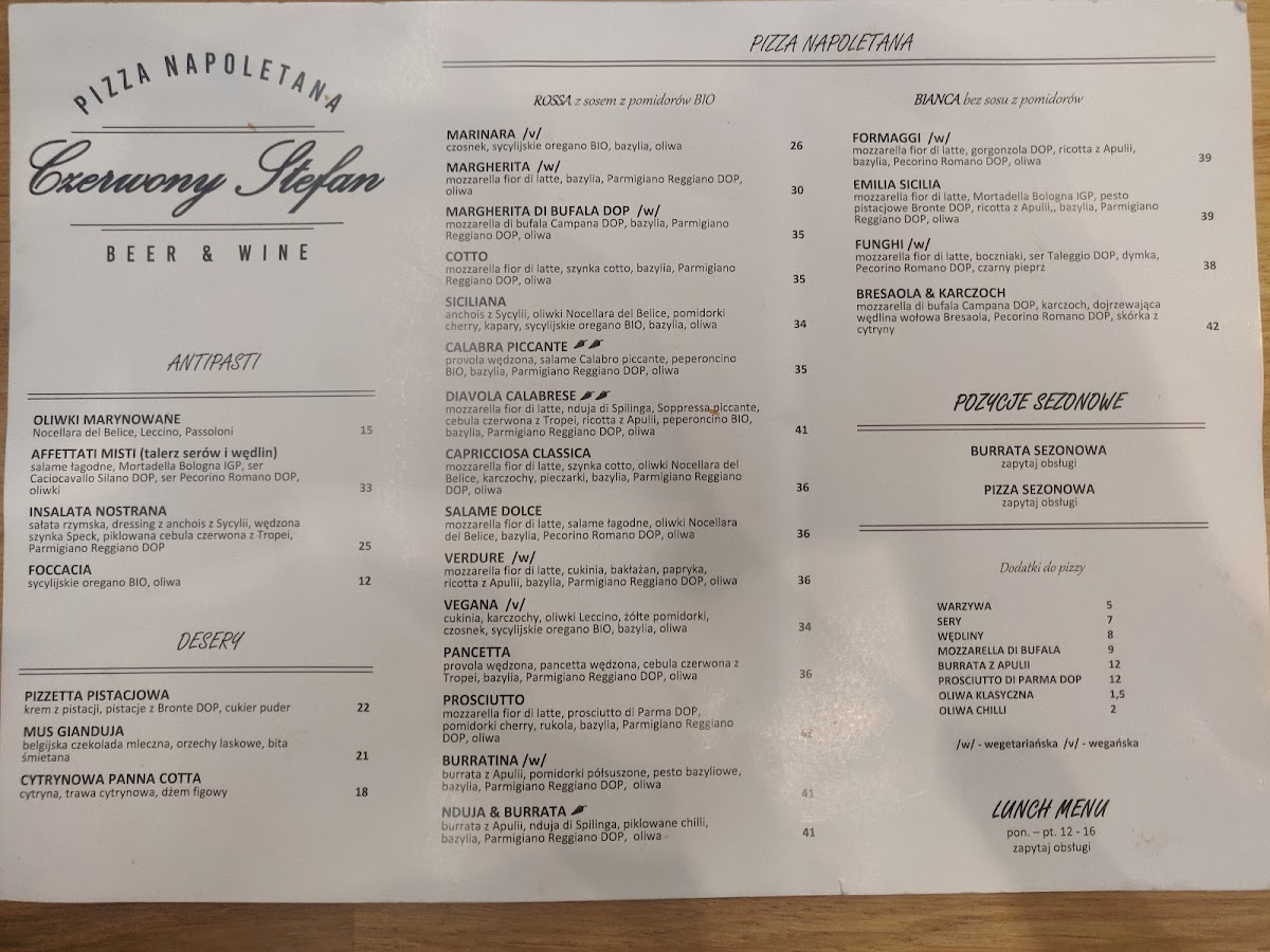 Menu Czerwony Stefan-7
