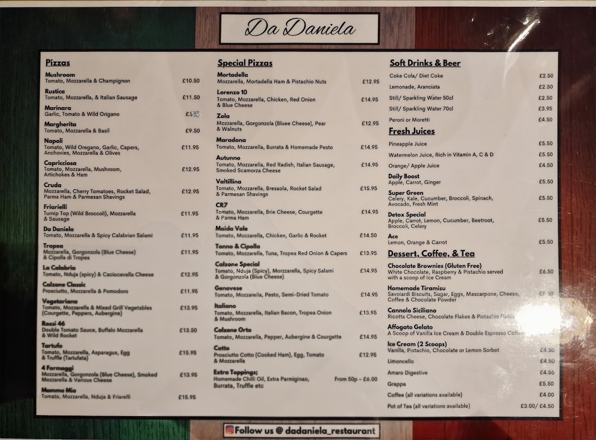 Menu Da Daniela - West London-3