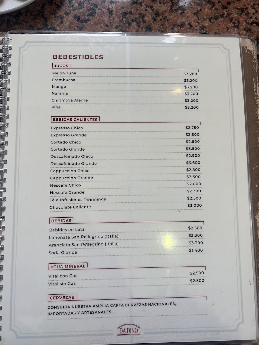Menu Da Dino-1