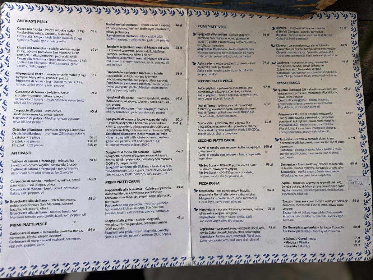 Menu Da Gero Ristorante Pizzeria Napoletana-1