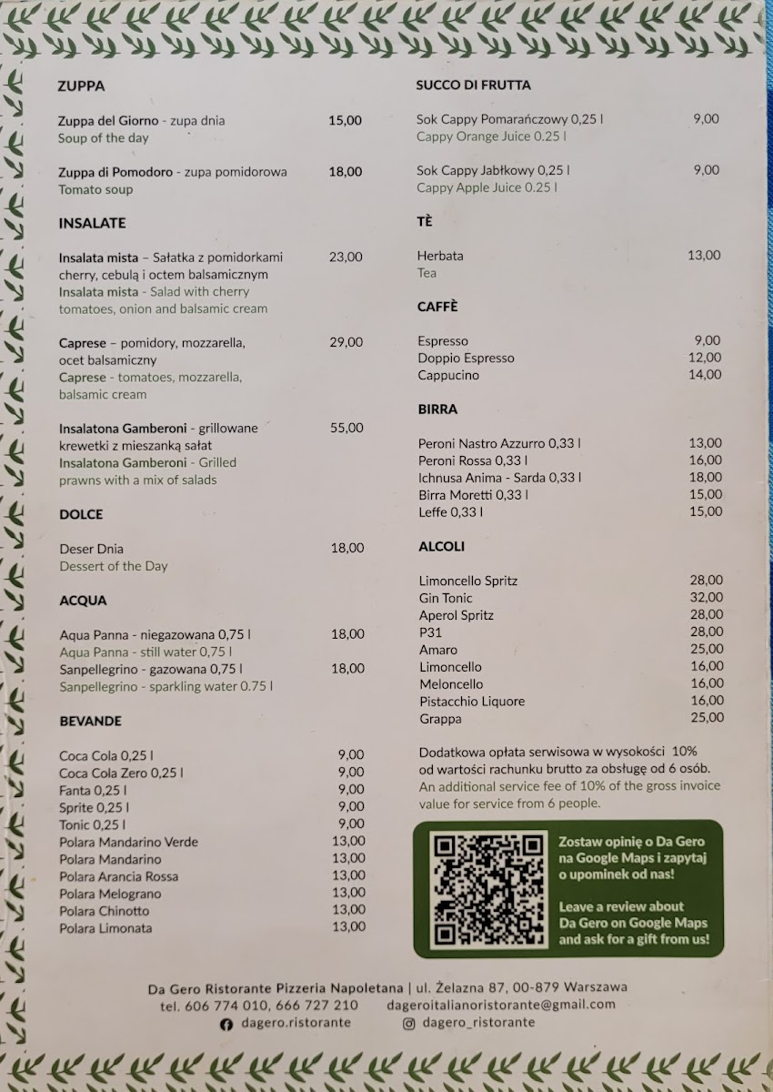 Menu Da Gero Ristorante Pizzeria Napoletana-9
