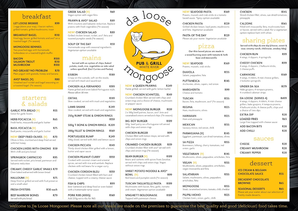 Menu Da Loose Mongoose Pub & Grill And Guest House-1