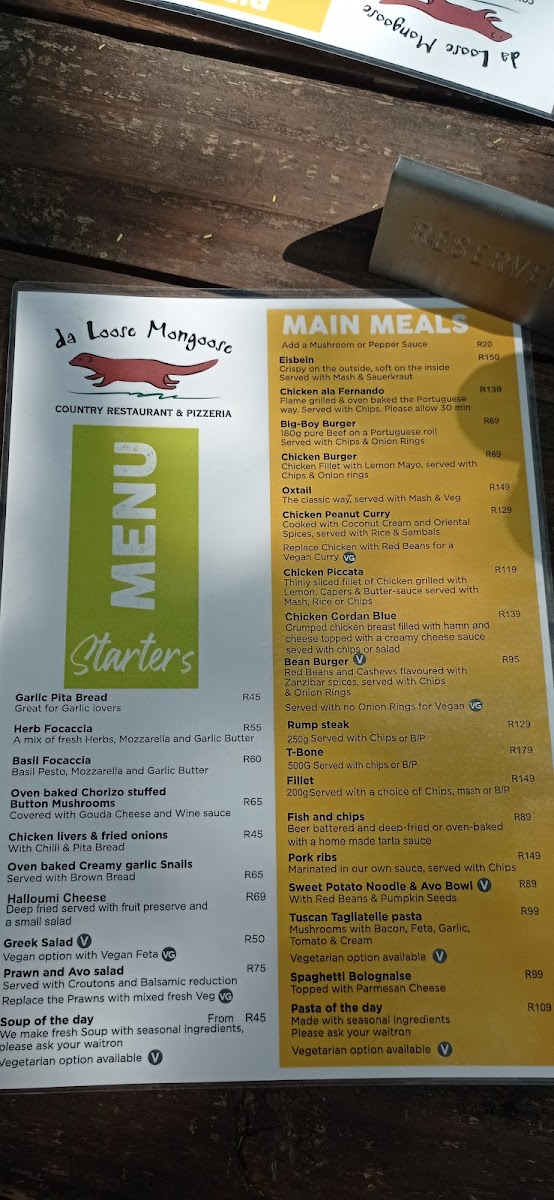 Menu Da Loose Mongoose Pub & Grill And Guest House-10