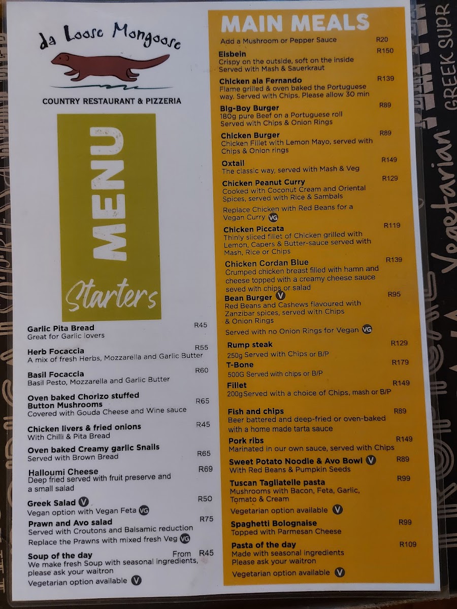 Menu Da Loose Mongoose Pub & Grill And Guest House-7