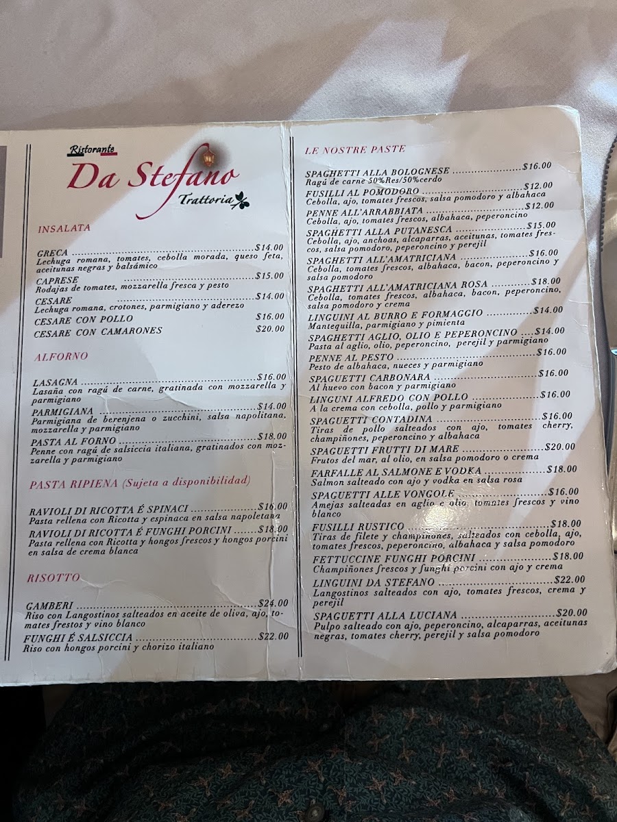 Menu Da Stefano Trattoria-2