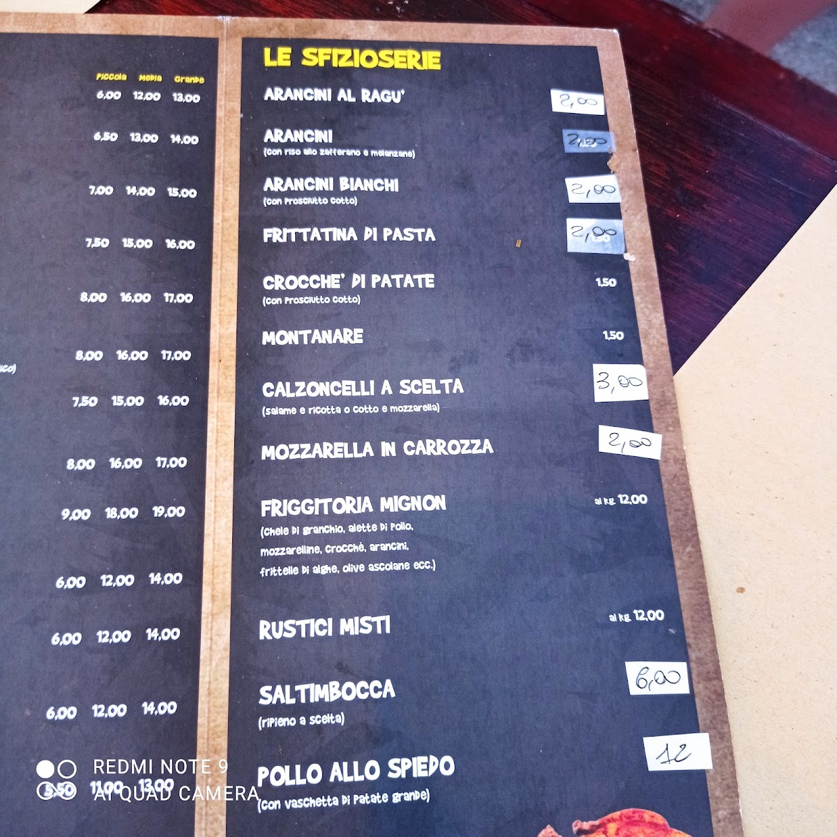 Menu Da Totò Che Sapore-1