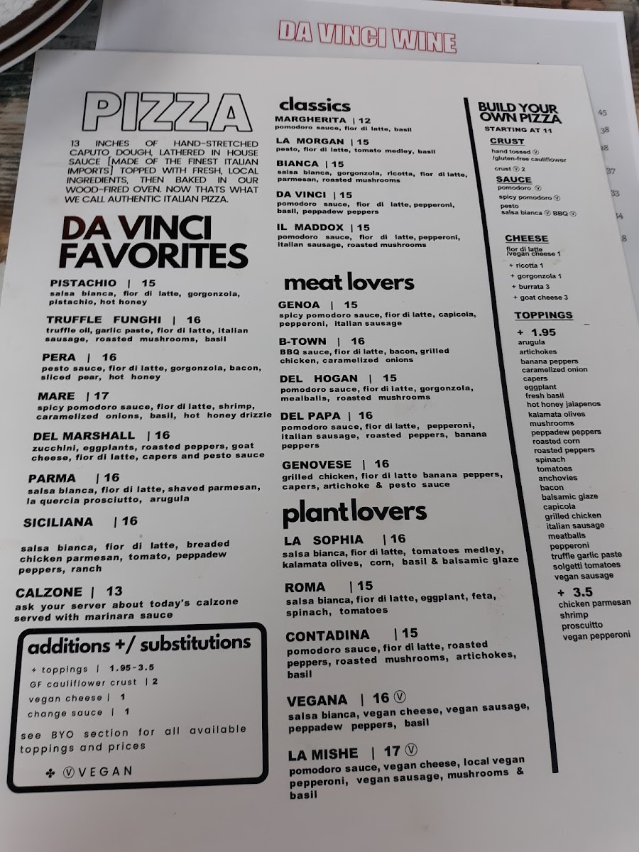 Menu Da Vinci Pizza And Pasta-10