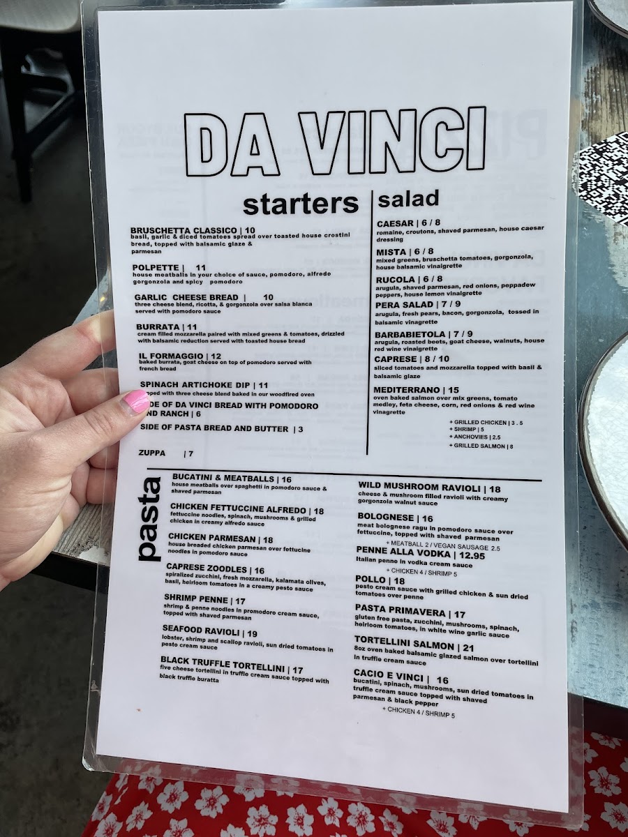 Menu Da Vinci Pizza And Pasta-4