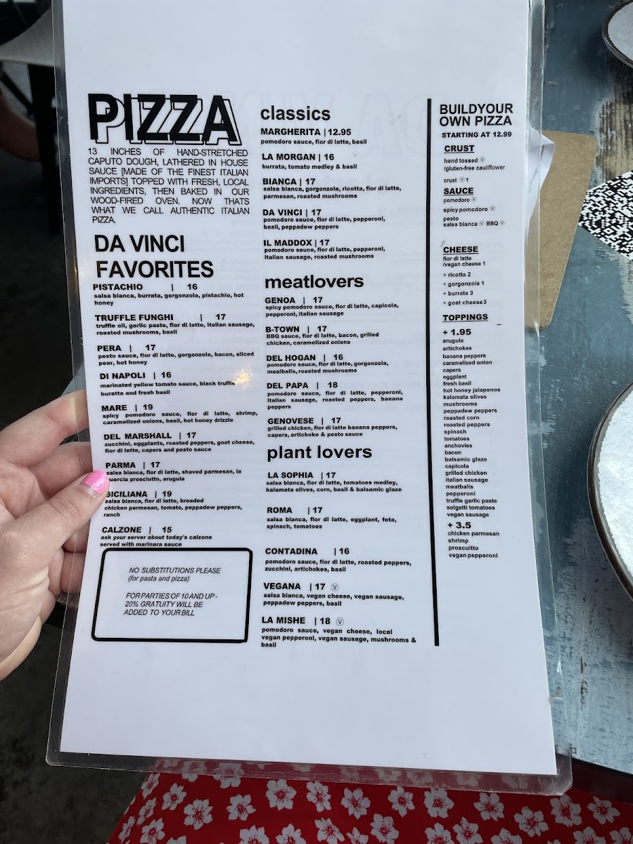 Menu Da Vinci Pizza And Pasta-9