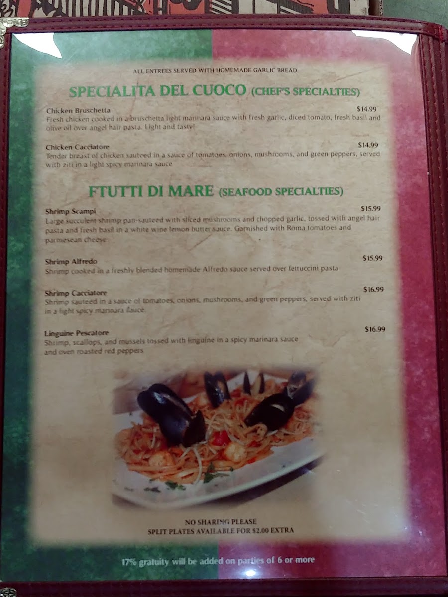 Menu Da Vinci's Italian-6