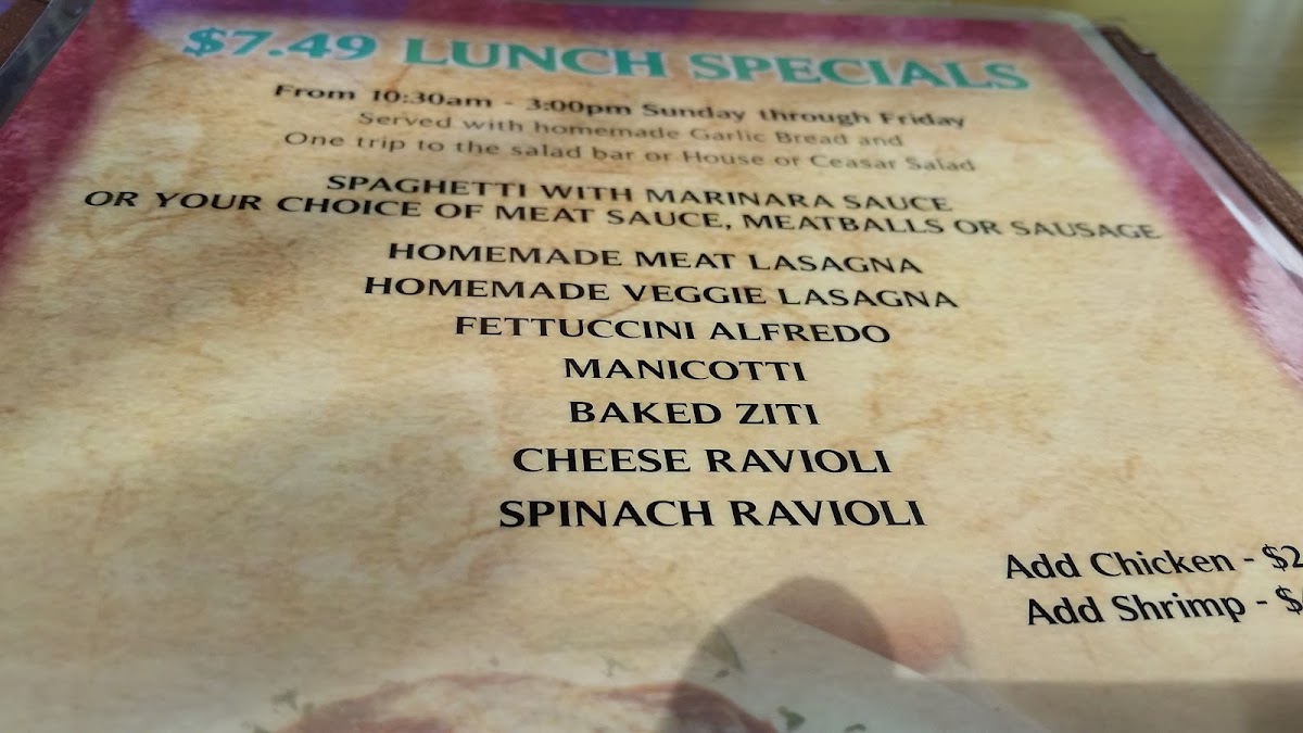 Menu Da Vinci's Italian-8