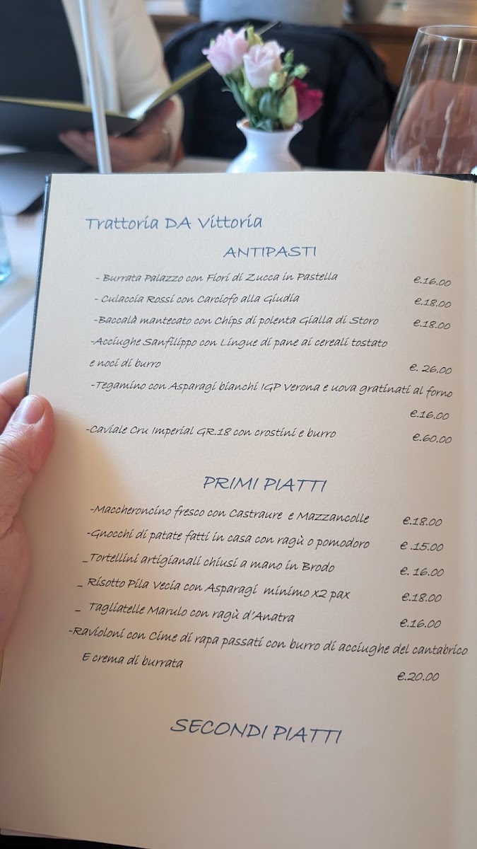 Menu Da Vittoria La Trattoria - Ristorante Campalto (Venezia)-1