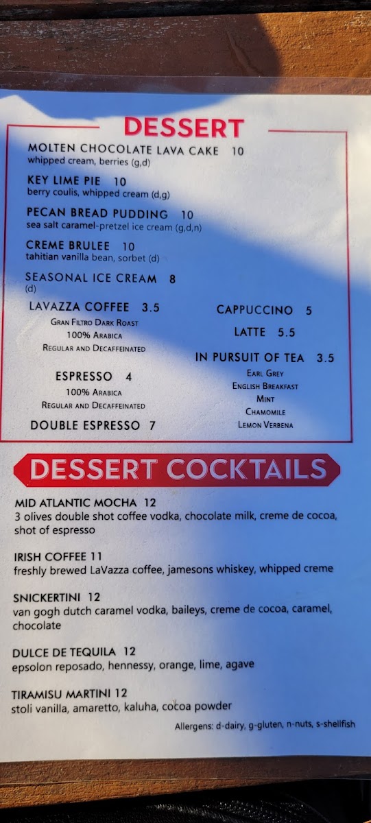 Menu Daddy O-10