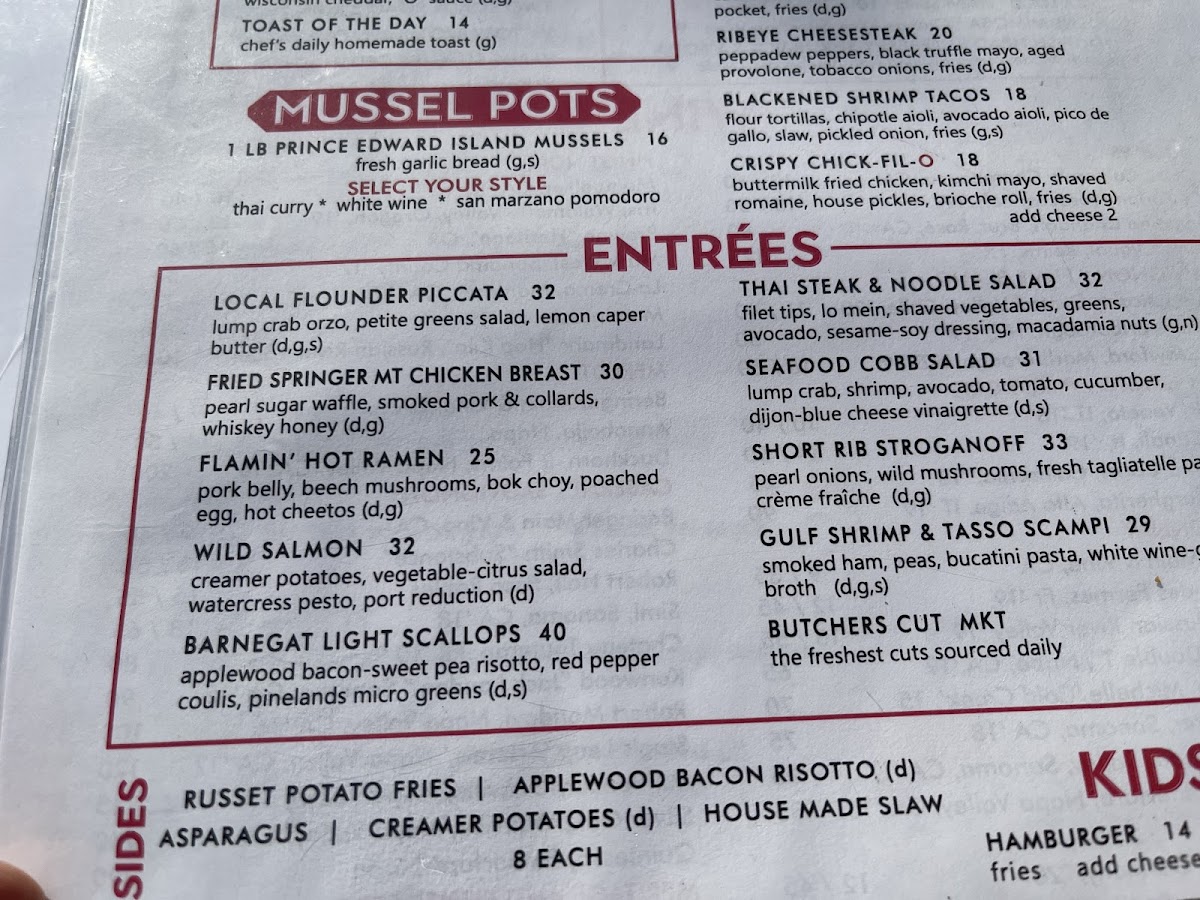 Menu Daddy O-4