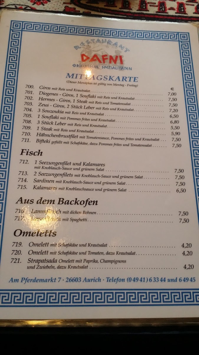 Menu Dafni-1