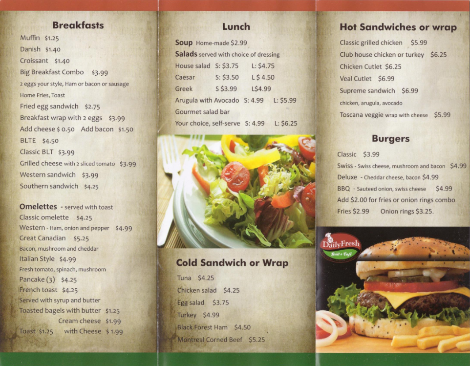 Menu Daily Fresh Grill & Café-8