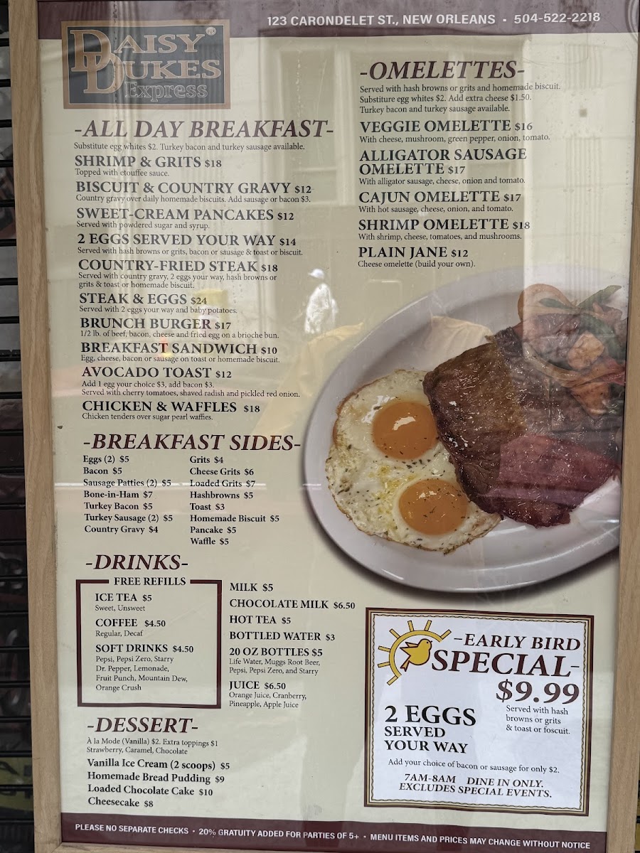 Menu Daisy Dukes Cafe-1
