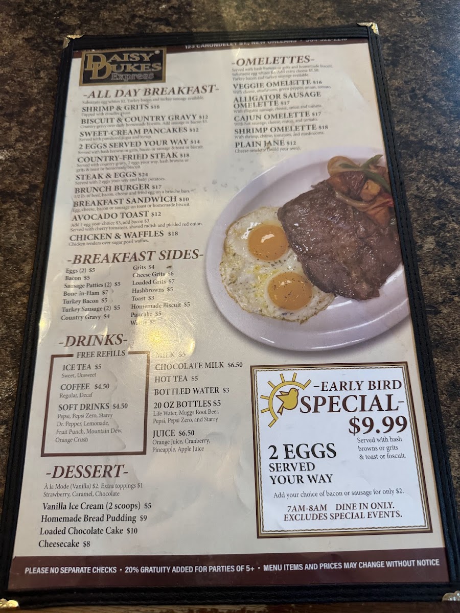 Menu Daisy Dukes Cafe-7