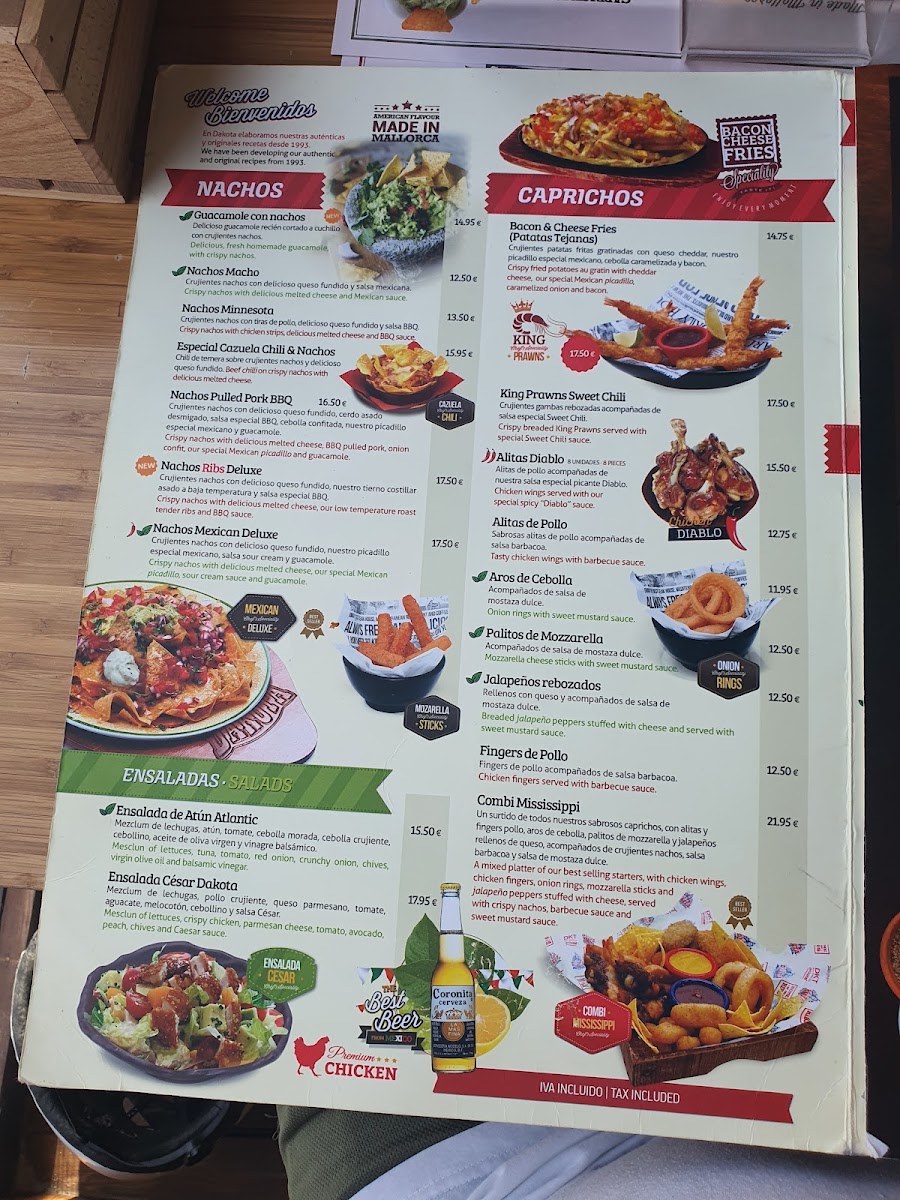 Menu Dakota Tex Mex - Port D'alcúdia-2