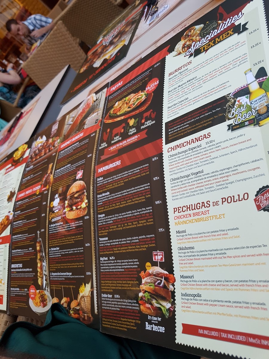 Menu Dakota Tex Mex - Puerto Pollença-1