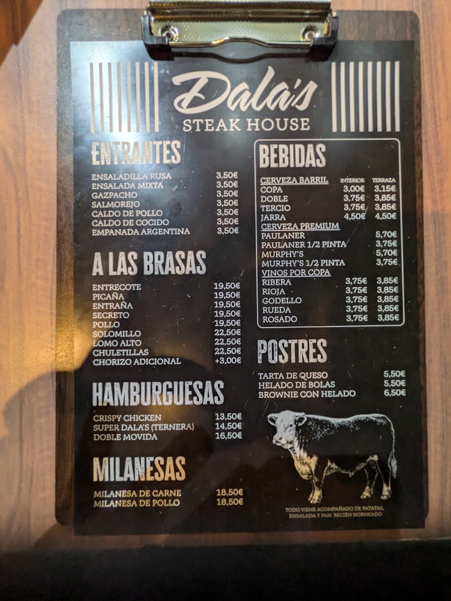 Menu Dala's Steak House-1
