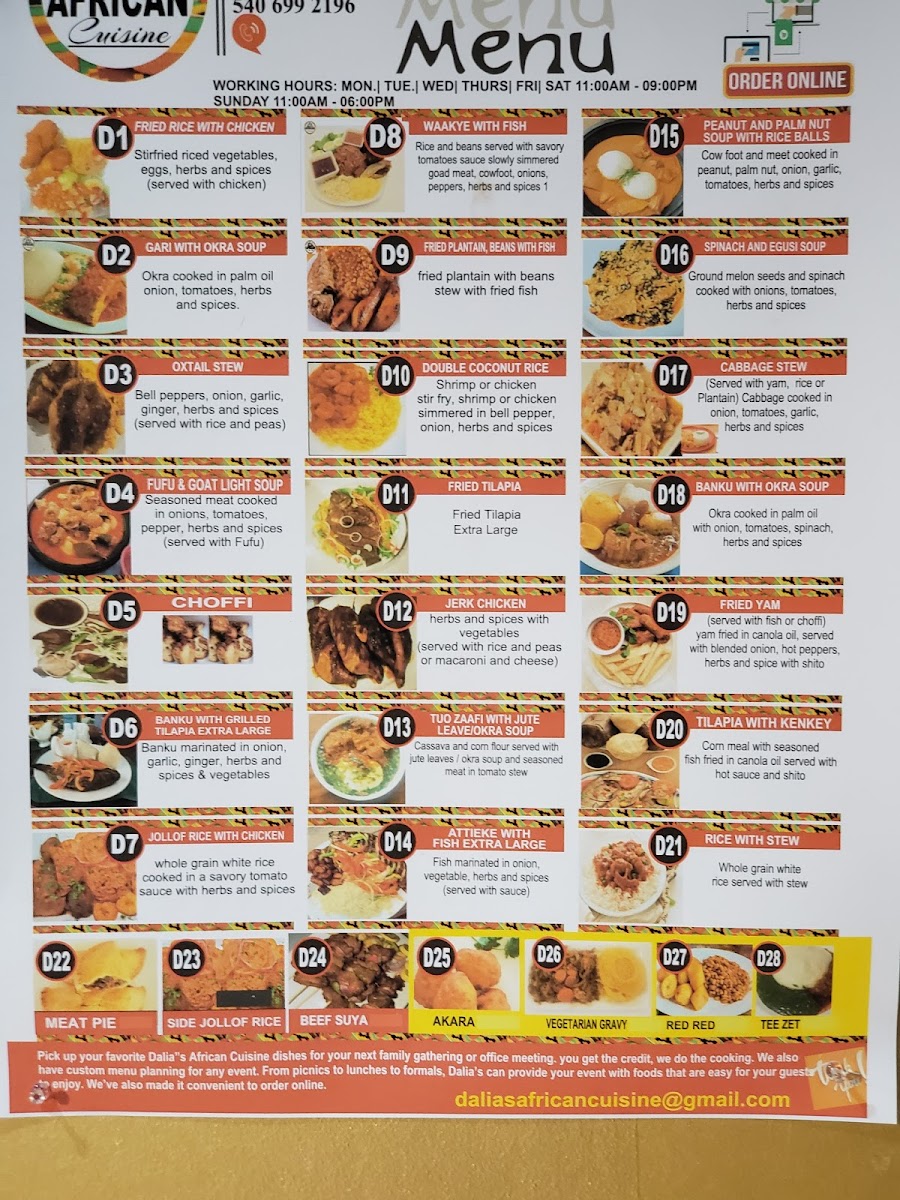 Menu Dalia's African Cuisine-1