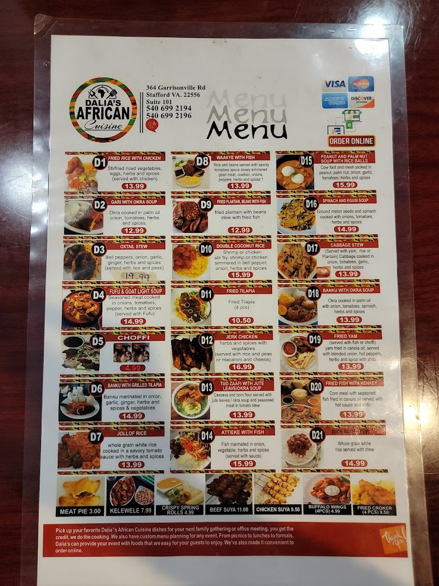 Menu Dalia's African Cuisine-4