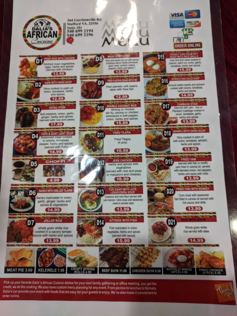 Menu Dalia's African Cuisine-7