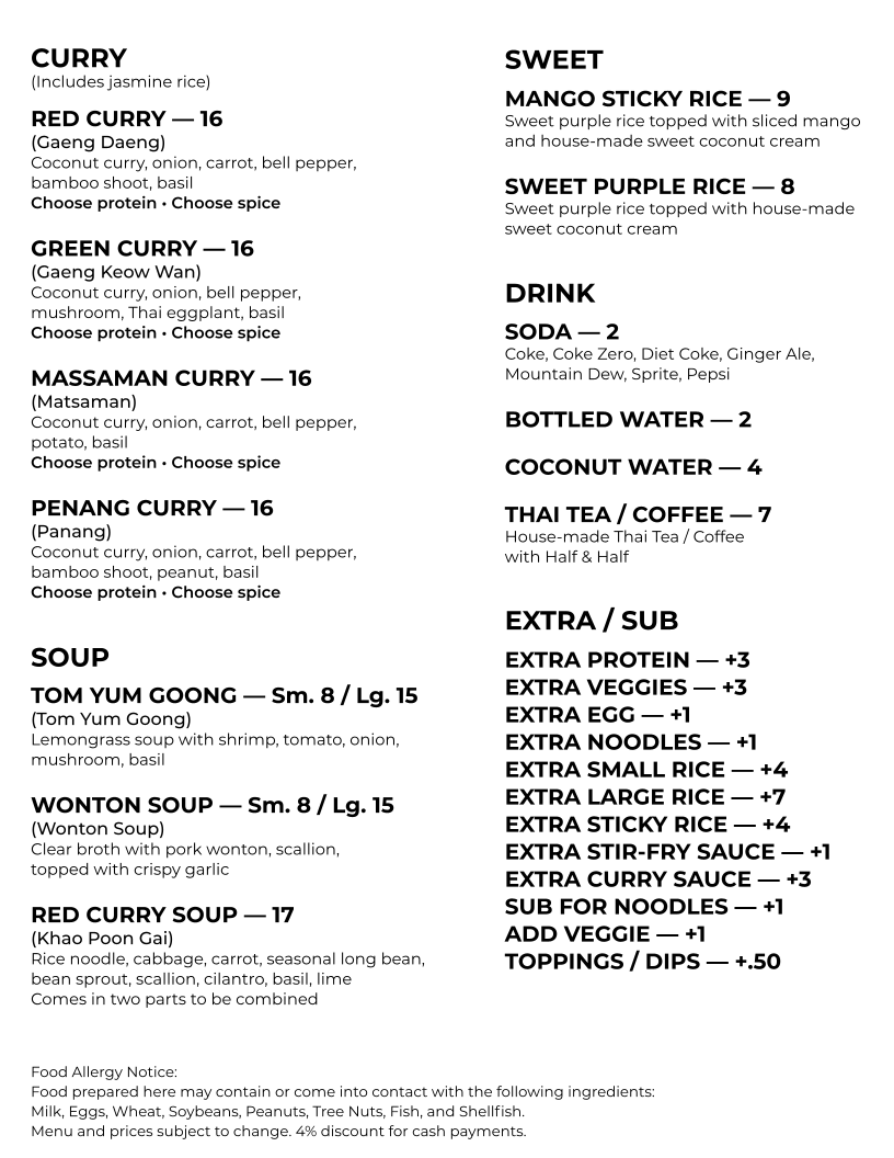 Menu Dali’S Lao Thai Café-1