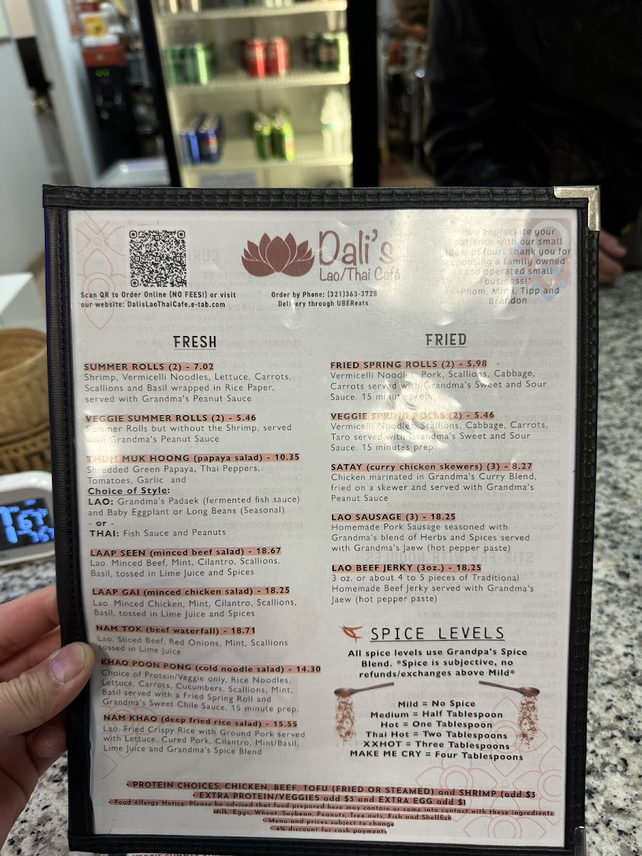 Menu Dali’S Lao Thai Café-5